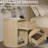 Reeded Nightstand With 1 Drawer, Open Shelf Storage Built-in Outlets USB Type-C Charging Station-711120264-720913634