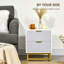 Mullica 40cm W Steel Bedside Table