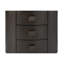 Table de chevet ovale 3 tiroirs, finition en placage d'eucalyptus moderne, bois massif noir +, tiroir à fermeture silencieuse et silencieuse, plateau doublé en feutre pour bijoux, charge, profondeur 28 po, largeur 18 po, hauteur 26 po, élégance 79,5 lb