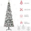 13,4 po Compilation large de Noël en flocage, 600 branches, pin, baies rouges, arbre artificiel ouvert à fonction automatique, hauteur de 88,37 po, flocage, baies
