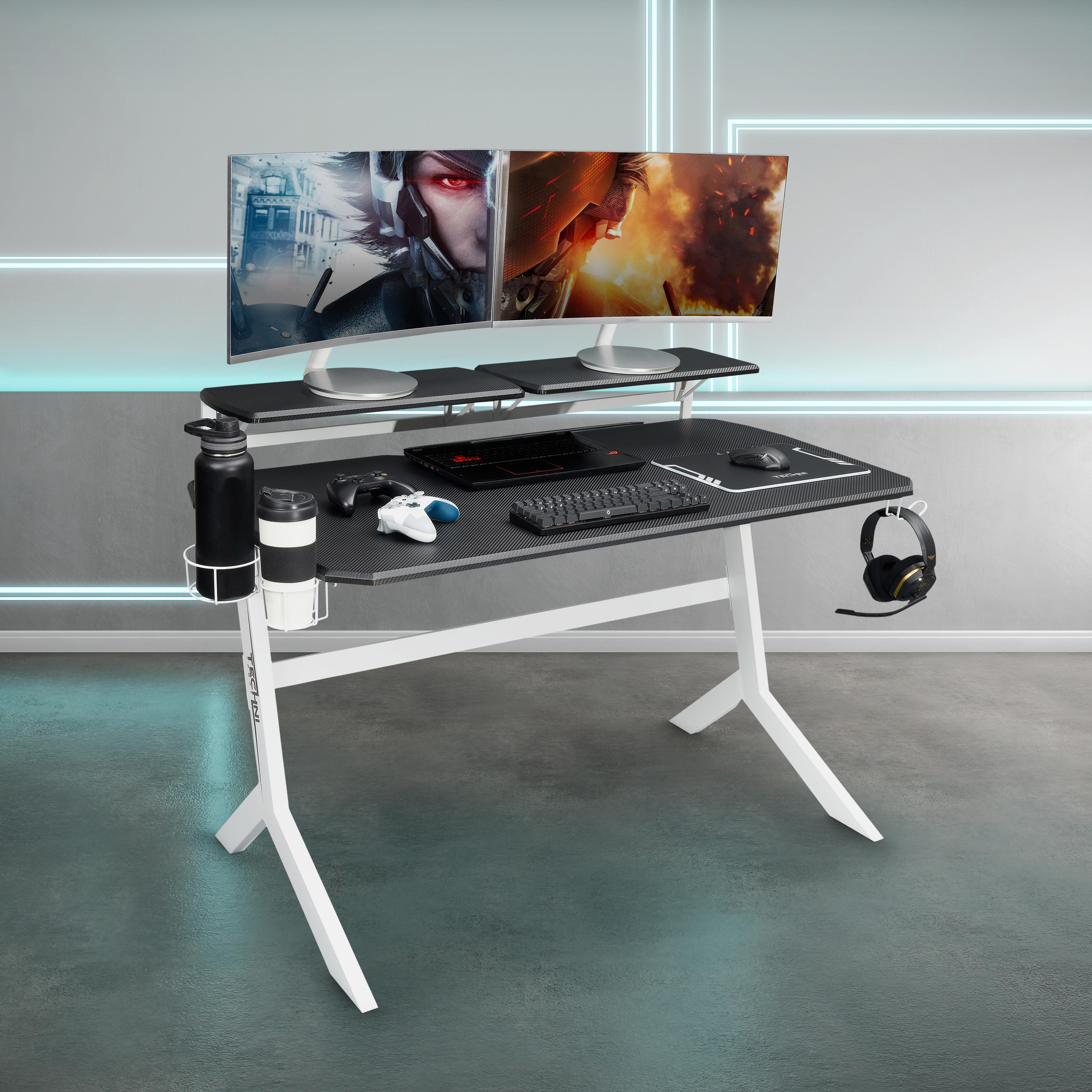 Inbox Zero Dorazio 47.24'' Gaming Computer Desk with Monitor Stand