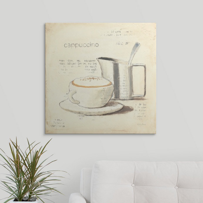 « iv » par emily adams, impression Parisian Coffee, H 35 po x l 35 po x P 1,5 po, Toile