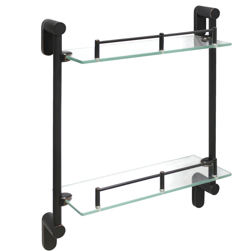 Azahel 2 Piece Accent Shelf, Rubbed Bronze