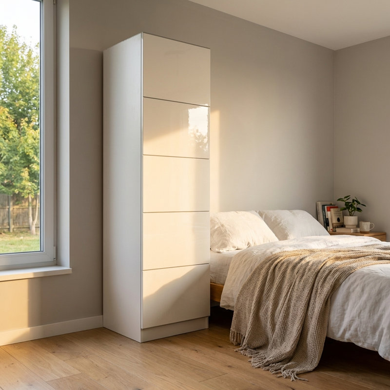 Garde-robe blanche Aria 21,7 po 2EX, H 79 po x l 22 po x P 22 po, Blanc