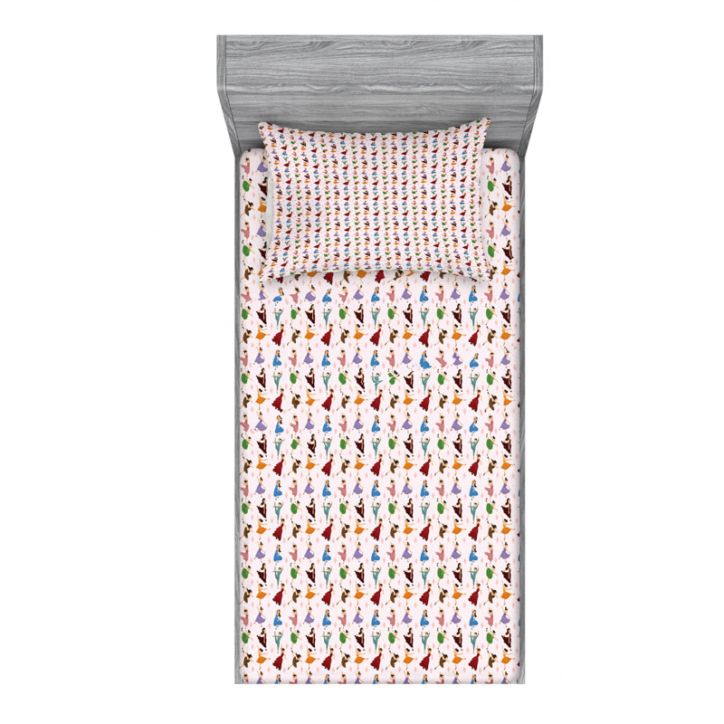 Microfiber Sheet Set, Twin Sheet Set with Fitted Sheet
