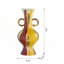 Vase rond en céramique avec finition multicolore abstraite et petites poignées-1208230510-1208230506