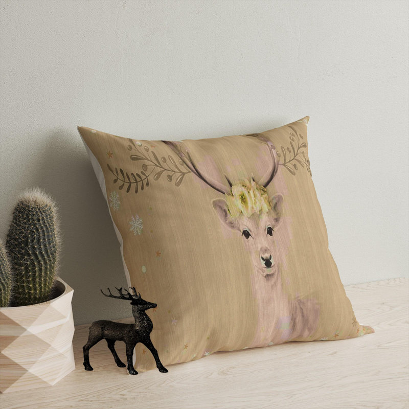 Coussin lavable de qualité supérieure, 17,0 x 17,0 pouces, 50% coton / 50% polyester, rembourrage en silicone, fermeture à glissière dissimulée | Doux, confortable et repassable | Parfait pour la décoration intérieure, le salon et la chambre à cou