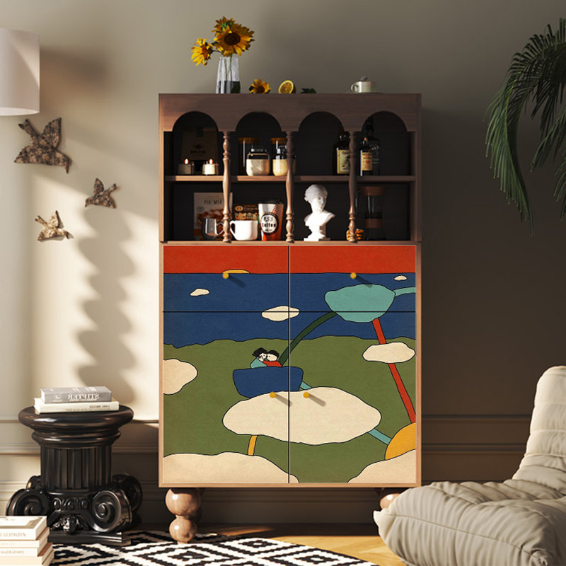 Armoire moderne et multifonctionnelle en bois, Brun