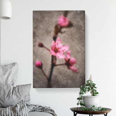 Pink Cherry Blossom Flowers Vol.1 - Wrapped Canvas