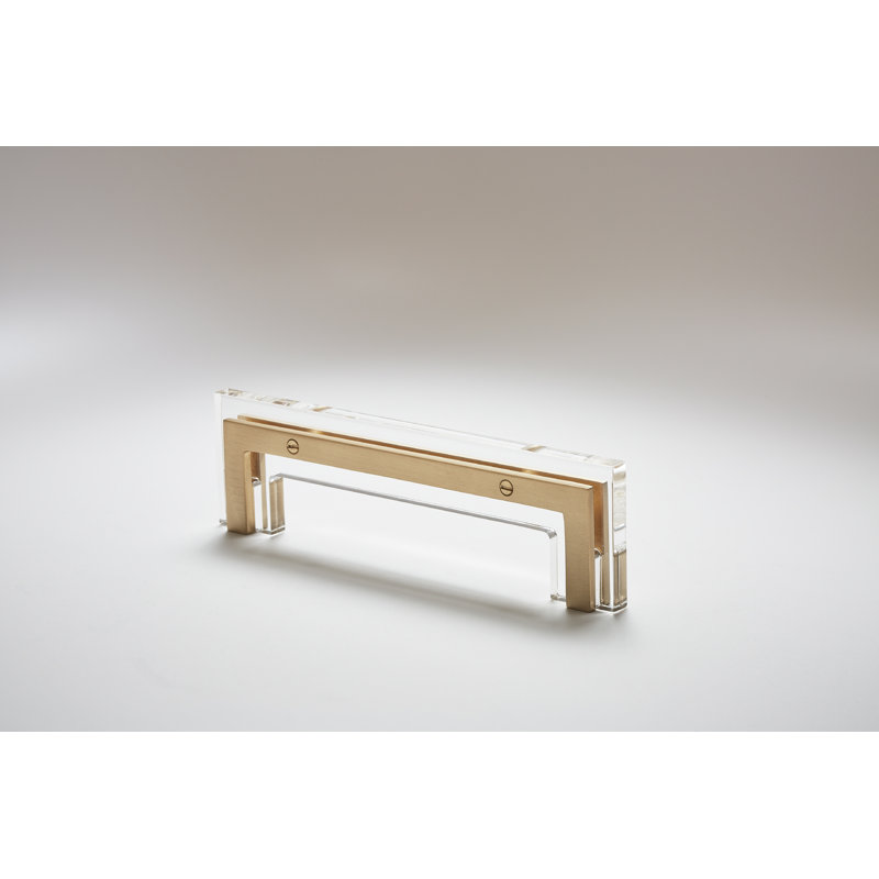 Transparency Bar / Handle Pull, Satin Brass