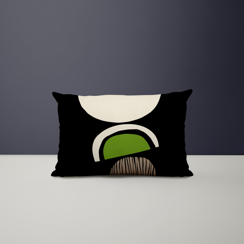 Housse et insert de coussin rectangulaire intérieur / extérieur en polyester / mélange de polyester Chamu, Chartreuse