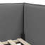 Corner Bed Frame with Headboard Dark Grey Velvet-1568337263