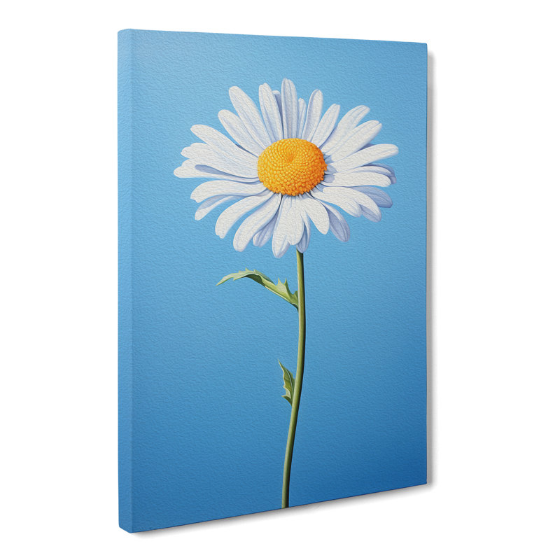 Daisy Hard Edge Painting - Wrapped Canvas, 60cm H x 40cm W x 3cm D