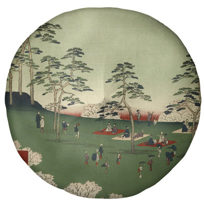 Utagawa Hiroshige View from Asuka Hill Floor Pillow