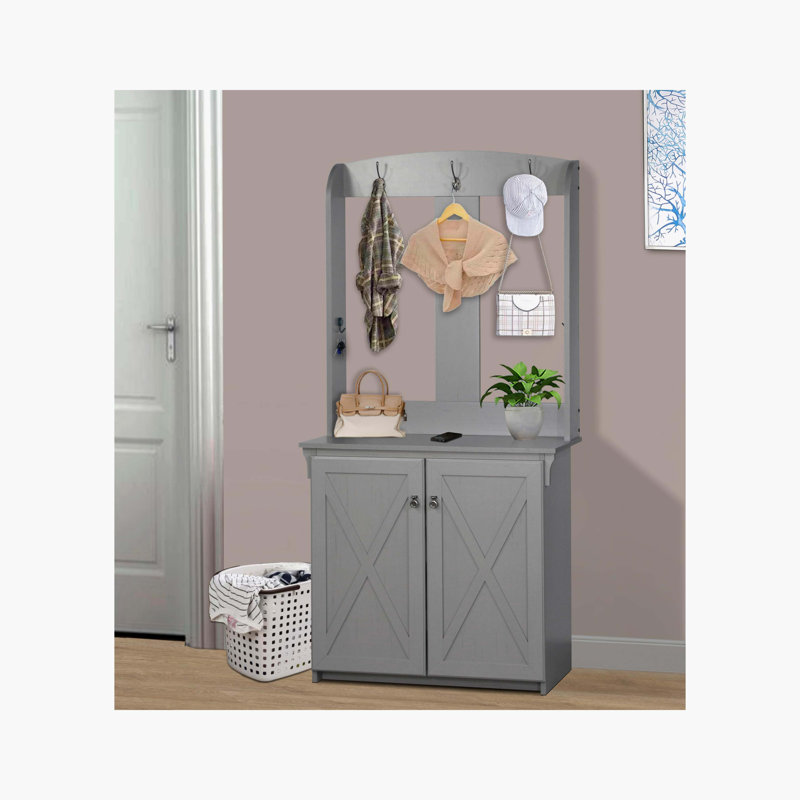 Portemanteau Safura 32,5 de large, Gris