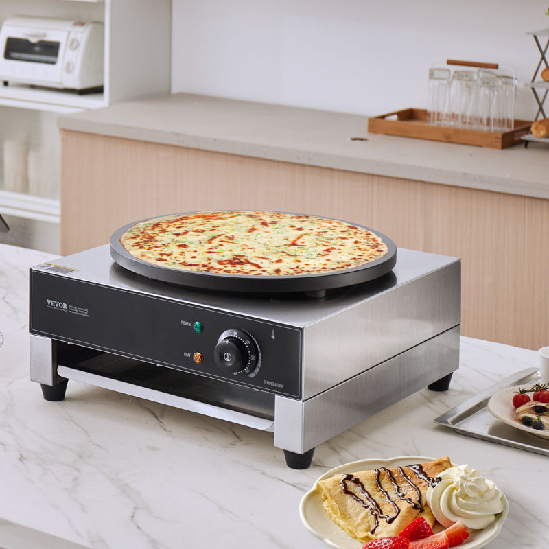 Machine à crêpière électrique 16 pouces antiadhésive commerciale 1700W