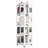 , 4 All Rotating Bookshelf, 360 Wheels, New Style White, Arc-Shaped Corners, Space Solution, Simple Setup Process Space,-122505500