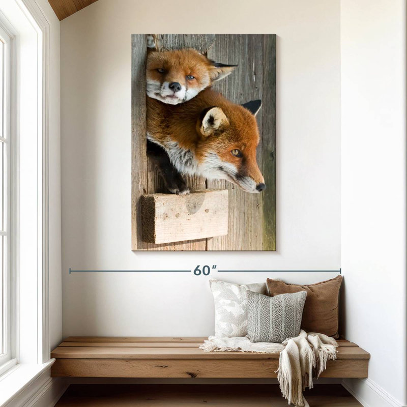 Brampt Sleepy Red Fox, 48" H x 32" W