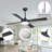 52 In. 4 Blade Indoor Led Ceiling Fan With Glass Shade-1461296056-1461296057-1461296059