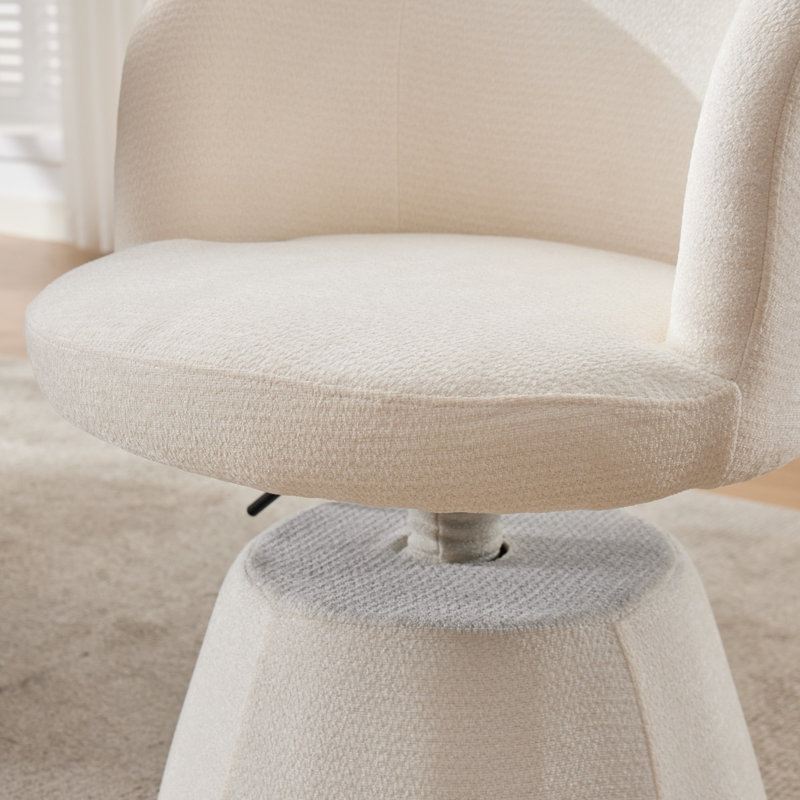 Tabourets de bar pivotants réglables à 360° Terra avec revêtement en chenille douce, à l'unité, Beige