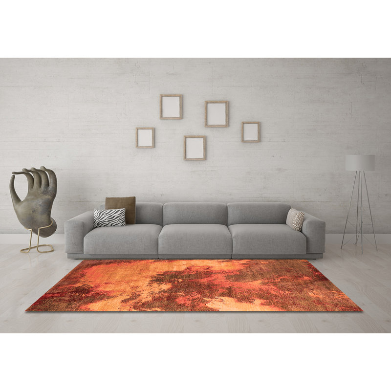 Winsten Performance Abstract Indoor Rug, Square 5'