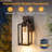 2 Pack Exterior Lighting Fixtures Wall Mount, Black Outdoor Porch Lights For House With Crystal Bubble Glass, 10W LED Modern Outdoor Wall Sconce Lantern For Garage, Patio Wall Light Fixture-1438100593