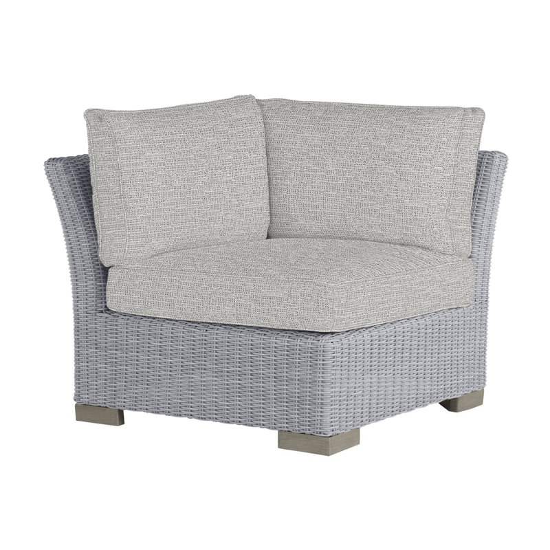 Club Woven Patio Lounge Chair with Cushions, Oyster, Welt, Tweed Toffee