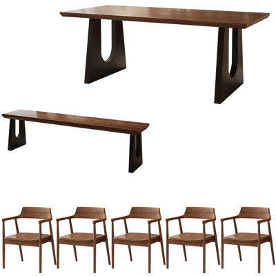 American Style Solid Wood Rectangular Dining Table