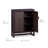 Modern Boho Accent Storage Cabinet with 2 Rattan Inlay Doors, Adjustable Shelves & Solid Wood Frame-118226006