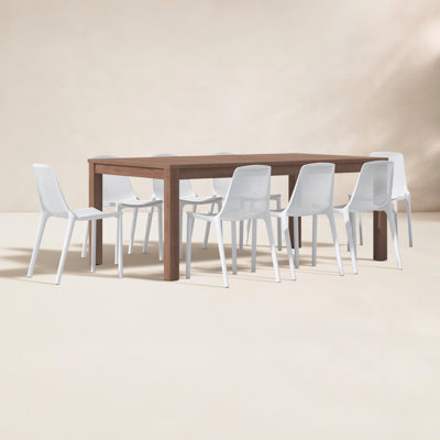 Anautica 88" Eucalyptus Patio Dining Set