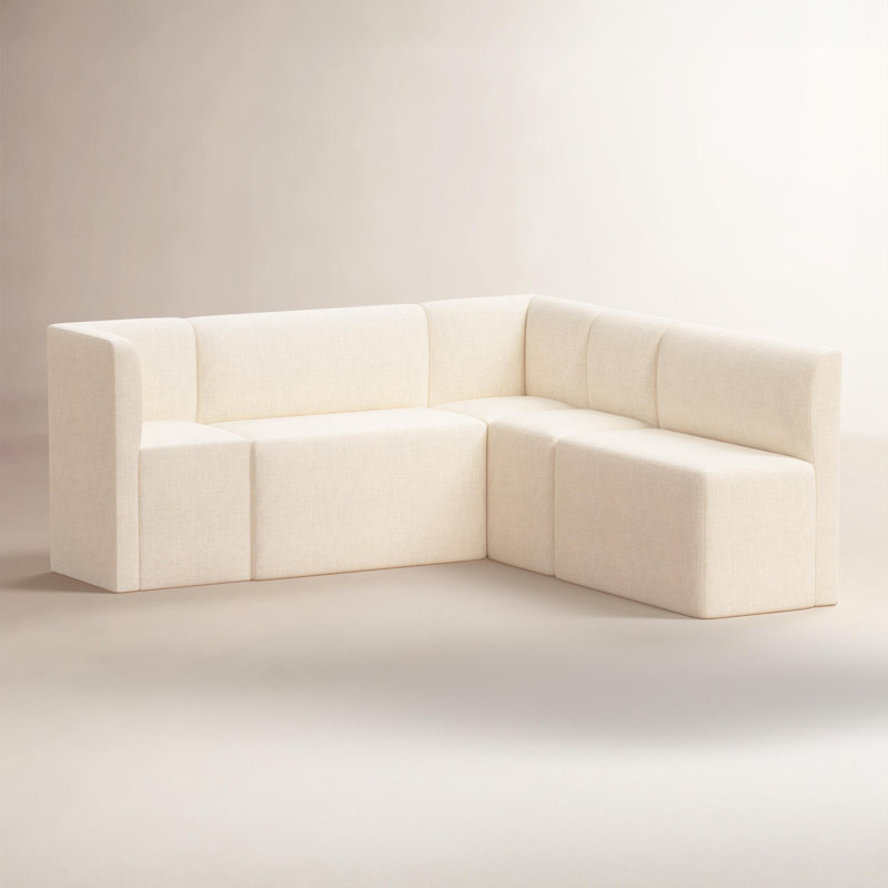 Ensemble de salle à manger 5 pièces Cora, Cream Polyester Blend