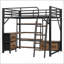 Lit mezzanine double avec bureau et lumière-1210630968