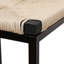 Tabourets de bar crème et blanc tissés en corde de papier de 2, design moderne et chic pour îlot de cuisine, salle à manger. Avec structure en métal et siège tissé à la main, capacité de poids maximale de 220 lb, 2 restaurants. Base, Soft Do