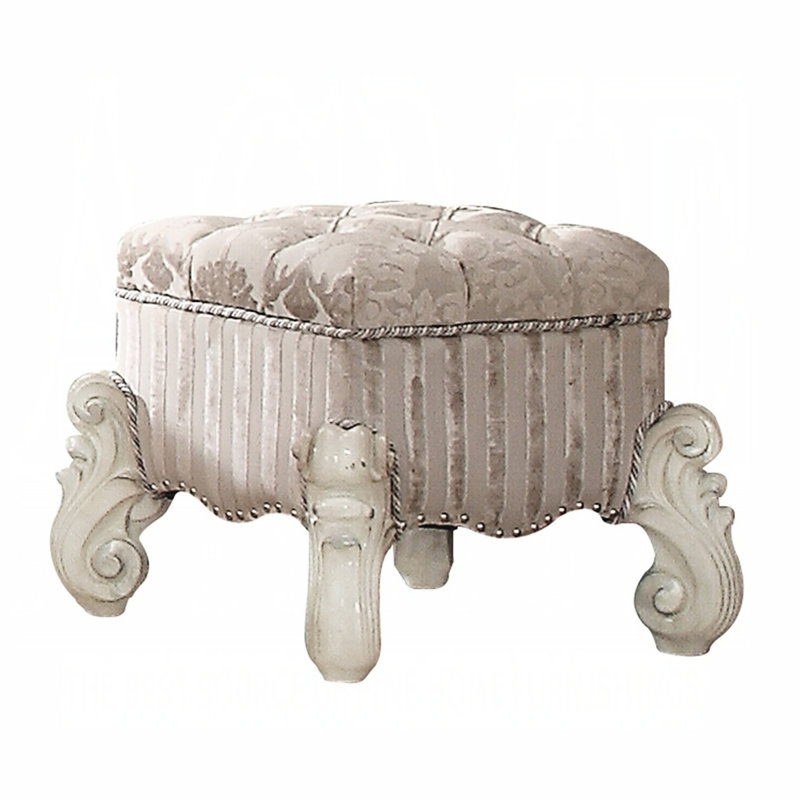 Chaise de meuble-lavabo de chambre à coucher avec garniture tissée élégante et base élégante en bois blanc