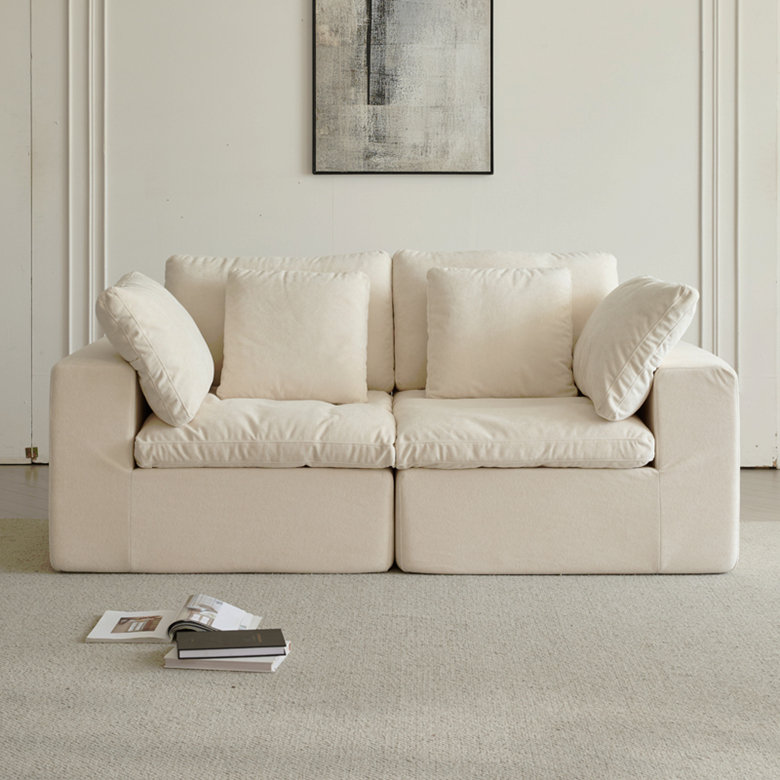 Canapé modulaire modulaire, canapé modulaire compressé, canapé en velours côtelé de style minimaliste moderne, canapé-lit pour le salon, la chambre à coucher, canapé-lit confortable et compact