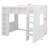 Space-Saving Wooden Loft Bed With Built-In Shelves-329945827
