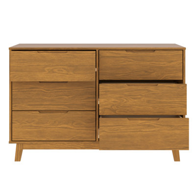 Jerred 6 Drawer 51" W Solid Wood Dresser