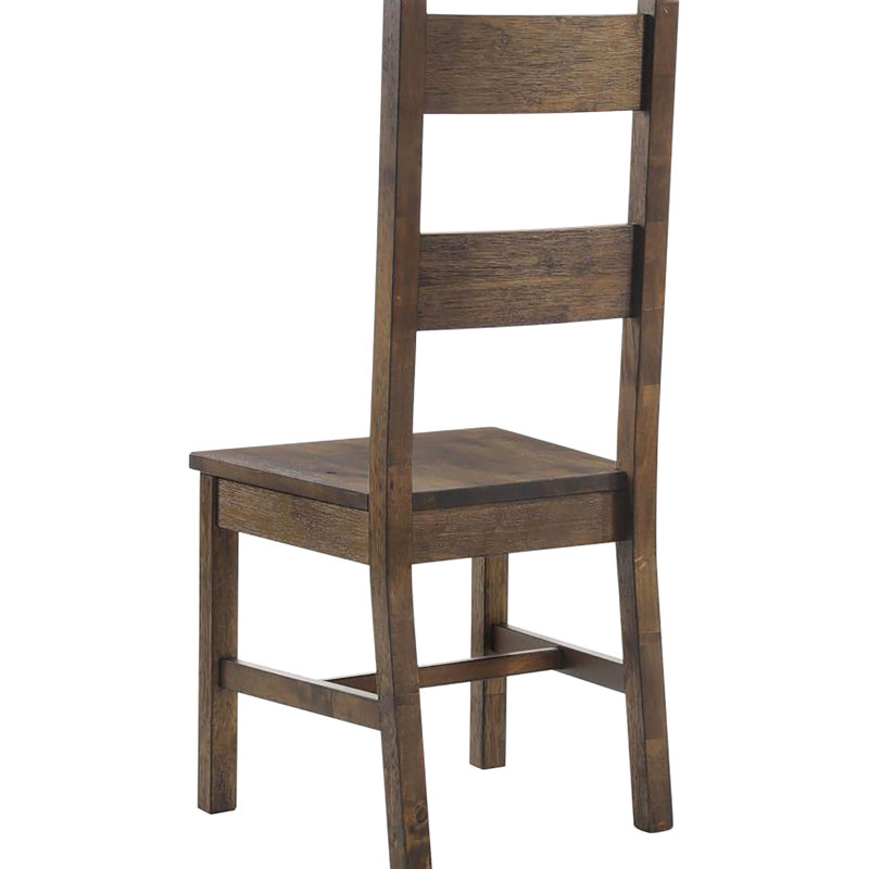 2 Rustic Golden Brown Back Chairs For Dining Room Table - Rustic, Color, Rubberwood, 42.33"X18.5"X21.84", 300 Lbs Weight Support   Of 2  Appeal, Brown, 42.33" H X 18.5" W 21.84" D,