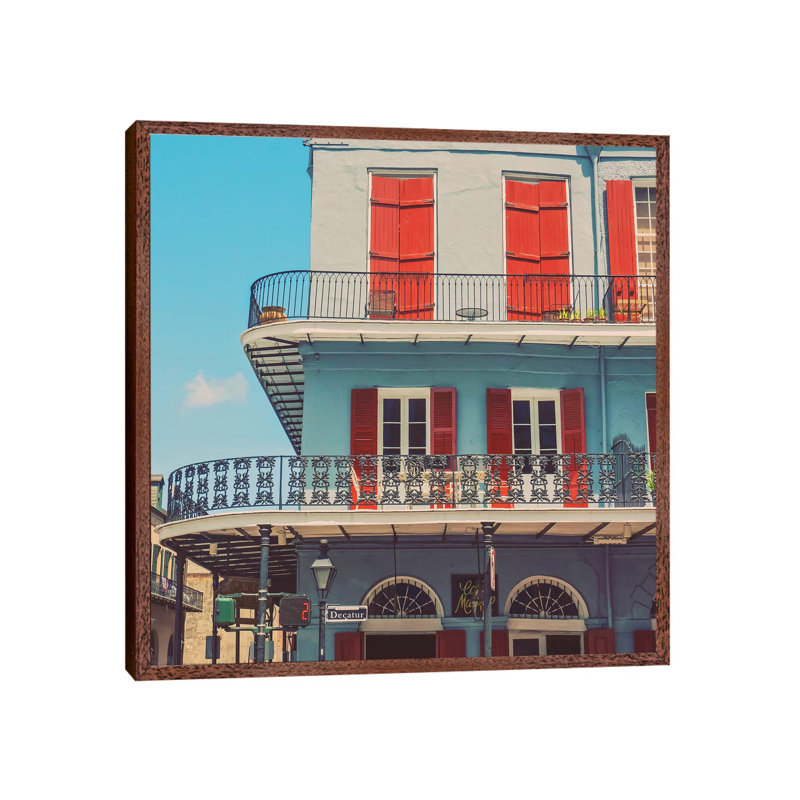 Two 1 Piece Wall Art on Canvas, 66.04cm H x 66.04cm W x 3.81cm D, Classic Brown Wood Framed