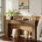 59-Inch Farmhouse Console Table with Vertical Slat Legs for Entryway, Hallway, and Behind Sofa Use.