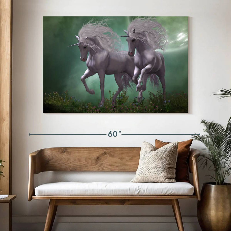 Amateurs de licorne, H 34 po x l 51 po