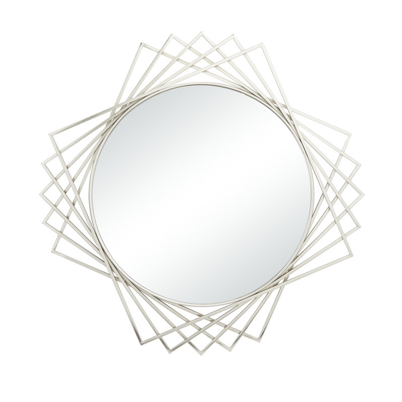 Scheer Circle Wall Mirror, Silver
