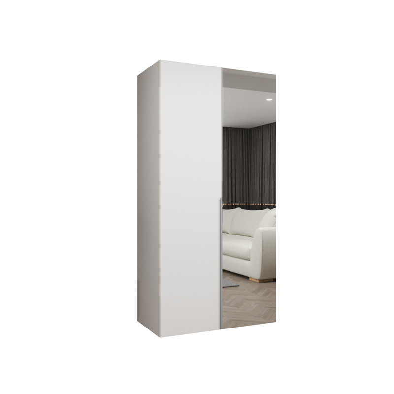 Manufactured Wood Wardrobe, White Matt/Cashmere