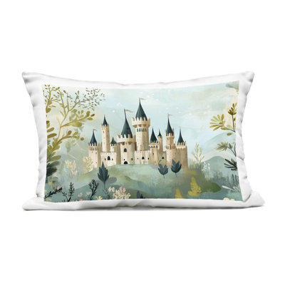 Coussin extérieur princesse «Castle View», par Christine Simpson Art
