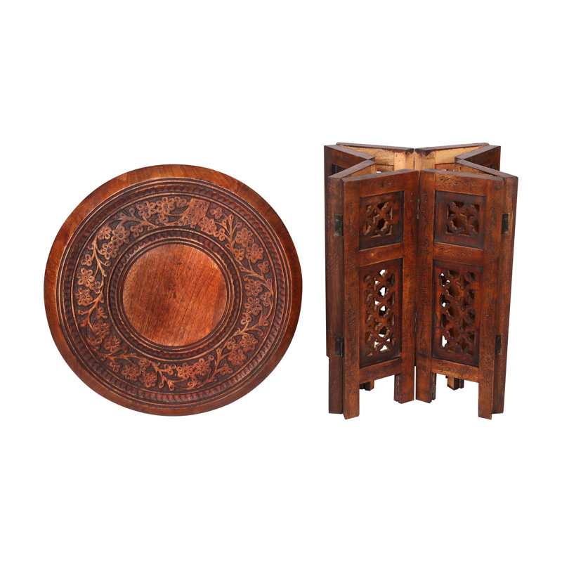 Abbeyville Frame End Table, Mahogany, 38cm H x 38cm W x 38cm D