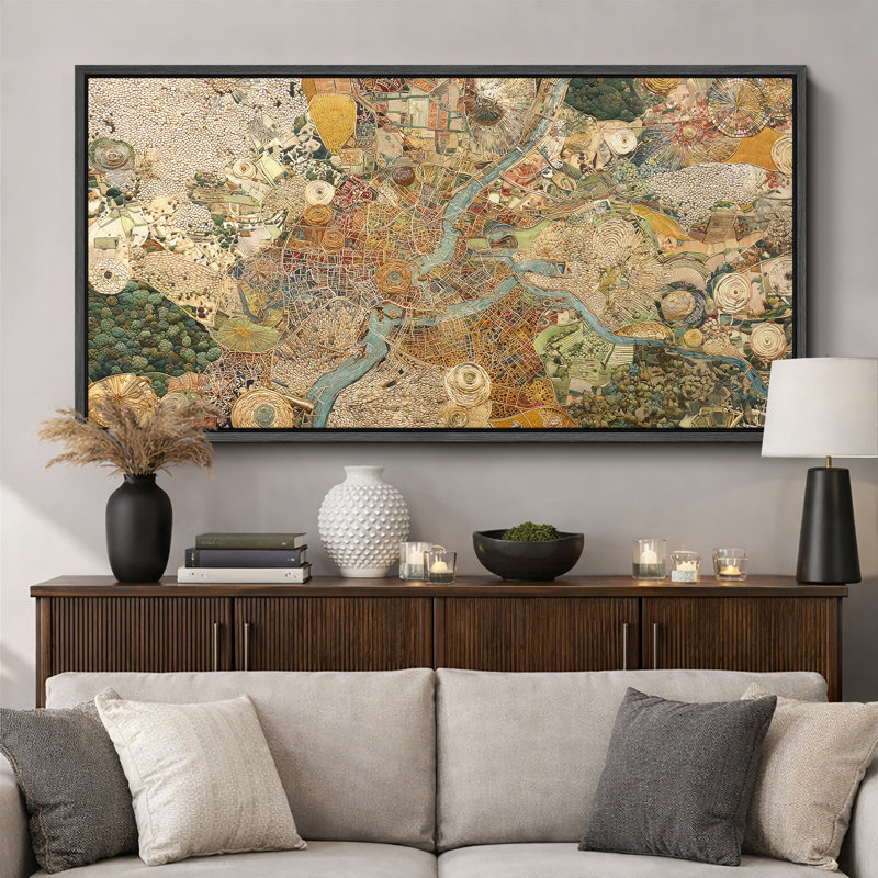 Impression sur toile encadrée, panoramique et panoramique, Structure noire, H 30 po x l 60 po