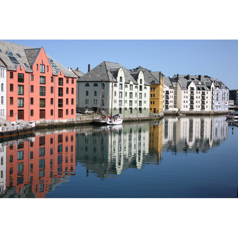 City Of Alesund, Norway by LailaRberg - Wrapped Canvas Print, 81cm H x 122cm W