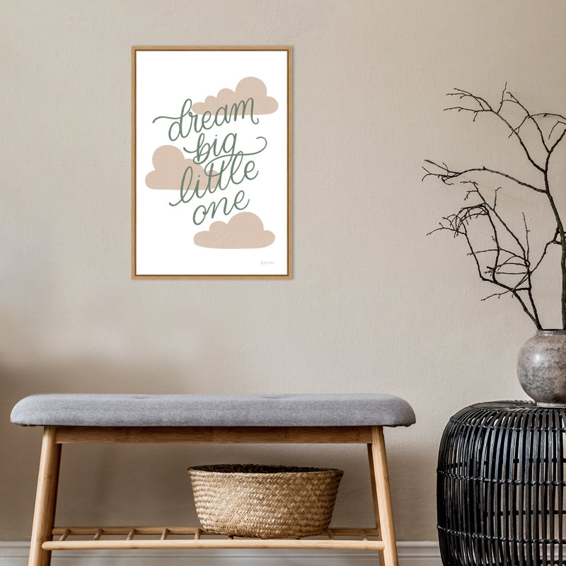«Boho Nursery IV» par Becky Thorns - Art textuel sur toile encadré