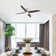 52" Arandip 4-Blade Flush Mount Led Ceiling Fan With Remote Control And Light Kit Included