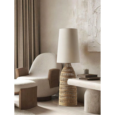 Chinese Vintage-Style Iron, Fabric Floor Lamp